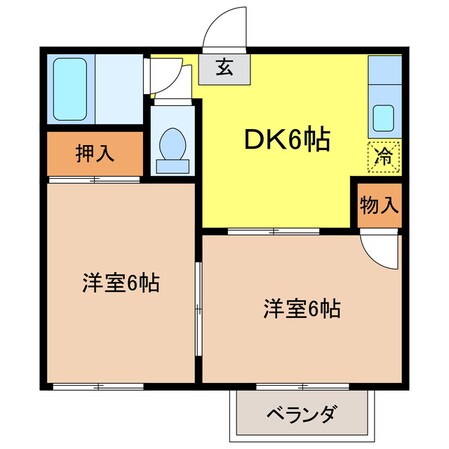 黒沢コーポ（深谷市東方町）の物件間取画像